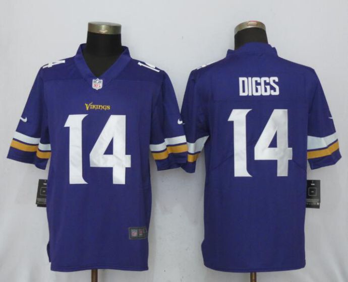 Men NFL NEW Nike Minnesota Vikings #14 Diggs Purple 2017 Vapor Untouchable Limited jersey->seattle seahawks->NFL Jersey